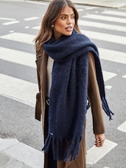 Lipsy Navy Oversized Super Soft Brushed Scarf - Image 1 of 4