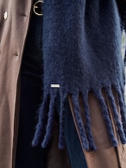 Lipsy Navy Oversized Super Soft Brushed Scarf - Image 4 of 4