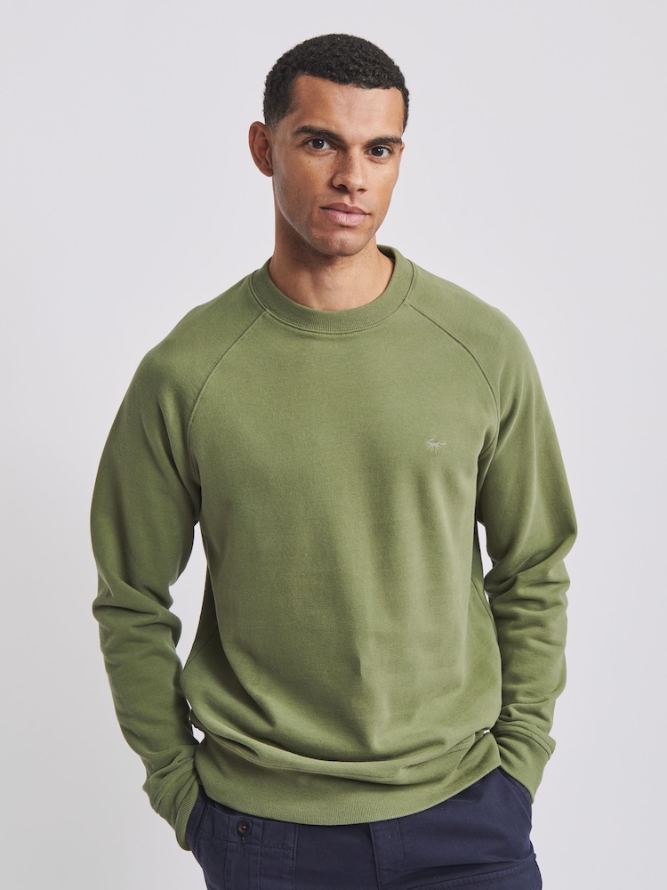 Aubin Green Ash Crew Neck 100% Cotton - Image 1 of 3