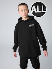 smALLSAINTS Black/Textured Oversized Underground Pullover Hoodie - Image 1 of 11