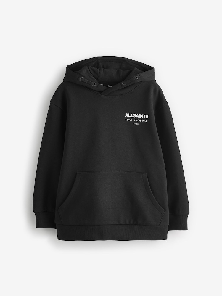 smALLSAINTS Black/Textured Oversized Underground Pullover Hoodie - Image 10 of 11