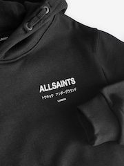 smALLSAINTS Black/Textured Oversized Underground Pullover Hoodie - Image 5 of 11