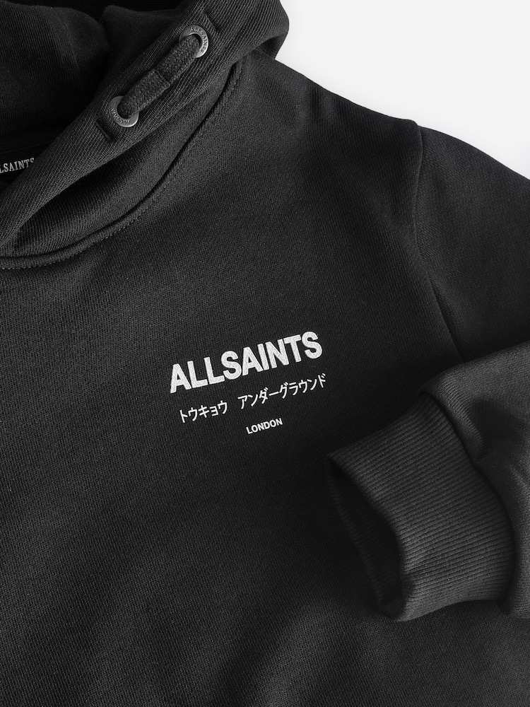 smALLSAINTS Black/Textured Oversized Underground Pullover Hoodie - Image 5 of 11