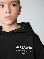 smALLSAINTS Black/Textured Oversized Underground Pullover Hoodie - Image 6 of 11