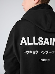 smALLSAINTS Black/Textured Oversized Underground Pullover Hoodie - Image 7 of 11