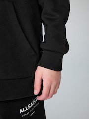 smALLSAINTS Black/Textured Oversized Underground Pullover Hoodie - Image 8 of 11