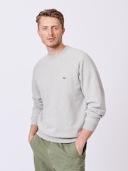 Aubin Grey Ash Crew Neck 100% Cotton Sweat Top - Image 1 of 4