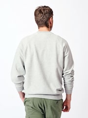 Aubin Grey Ash Crew Neck 100% Cotton Sweat Top - Image 2 of 4