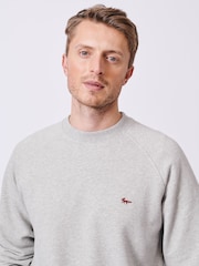 Aubin Grey Ash Crew Neck 100% Cotton Sweat Top - Image 3 of 4