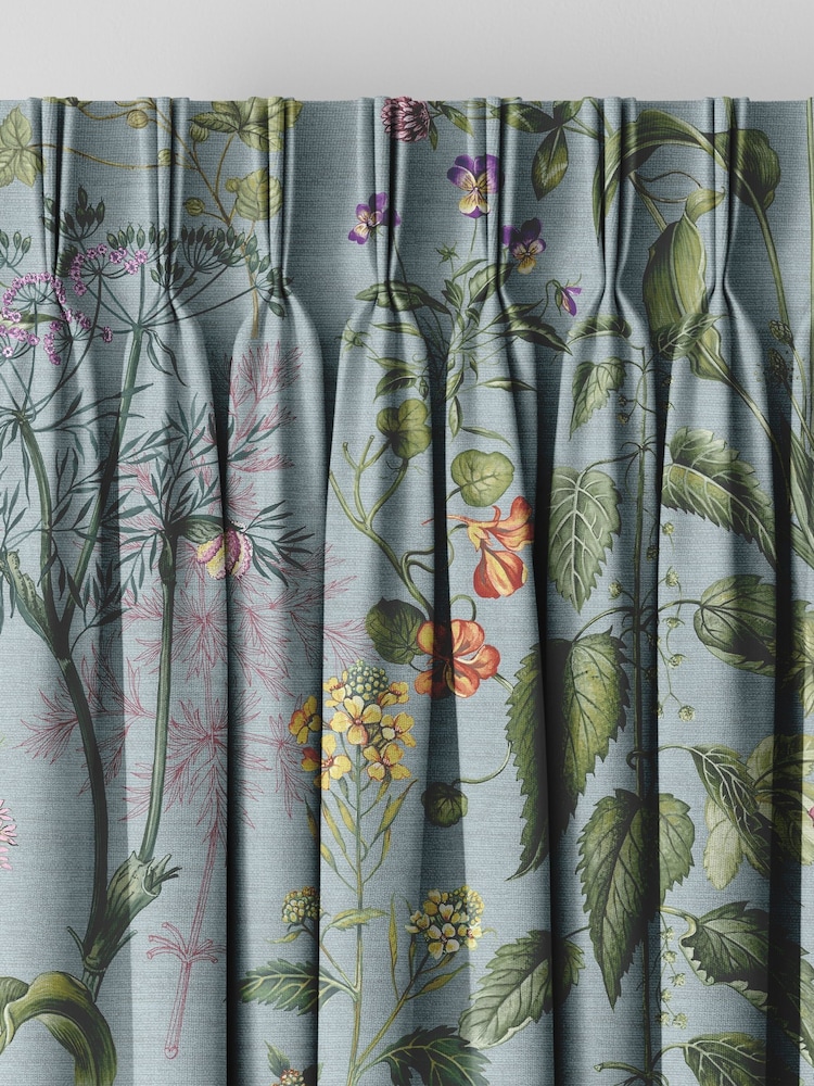 Graham & Brown Sky Blue Edulis Made to Measure Curtains - Image 2 of 8