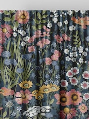 Graham & Brown Dusk Blue Wallflower Made to Measure Curtains - Image 5 of 8