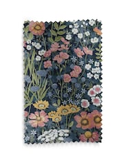Graham & Brown Dusk Blue Wallflower Made to Measure Curtains - Image 8 of 8