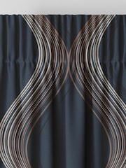 Graham & Brown Navy Blue Euphoria Made to Measure Curtains - Image 5 of 8