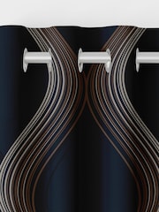 Graham & Brown Navy Blue Euphoria Made to Measure Curtains - Image 6 of 8