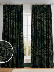 Graham & Brown Midnight Blue Daintree Made to Measure Curtains - Image 1 of 8