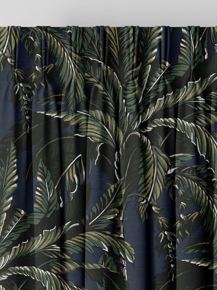 Graham & Brown Midnight Blue Daintree Made to Measure Curtains - Image 2 of 8