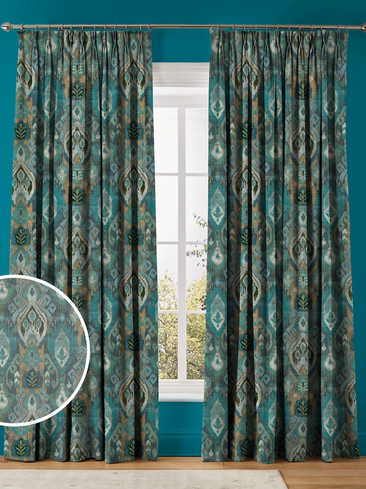 Graham & Brown Midnight Blue Daraee Tapestry Made to Measure Curtains - Image 1 of 8