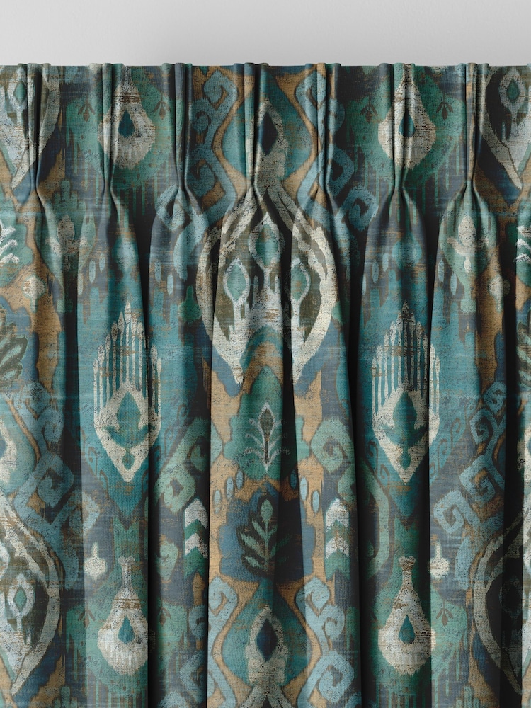 Graham & Brown Midnight Blue Daraee Tapestry Made to Measure Curtains - Image 2 of 8