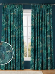 Graham & Brown Majestic Green New Eden Made to Measure Curtains - Image 1 of 8