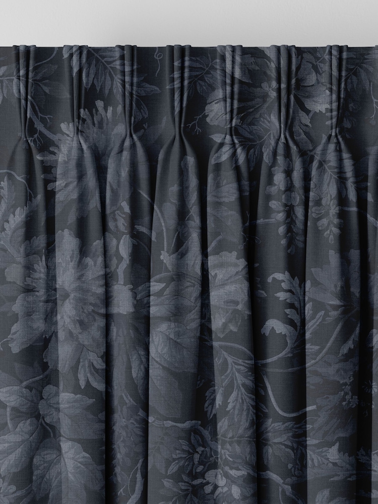 Graham & Brown Navy Blue Enzia Made to Measure Curtains - Image 2 of 8