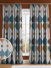 Graham & Brown White Carnival Coronation Craze Made to Measure Curtains - Image 1 of 8
