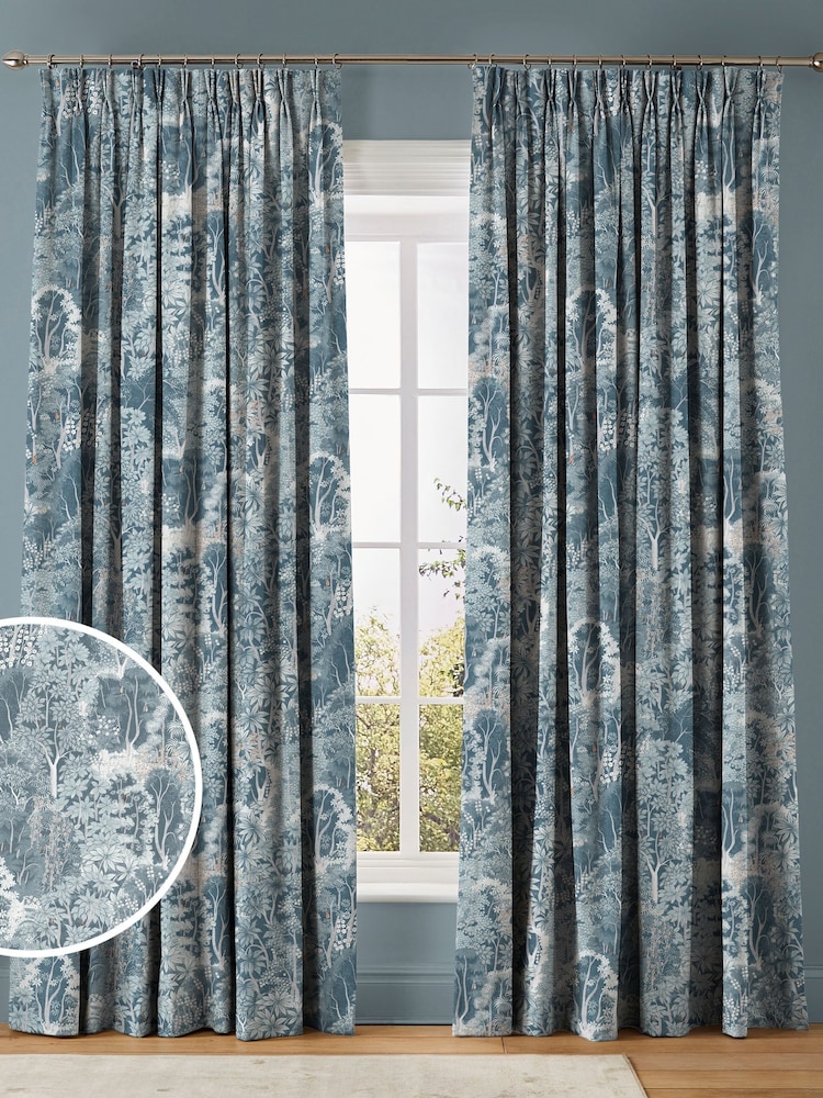 Graham & Brown Porcelain Natural New Eden Made to Measure Curtains - Image 1 of 8