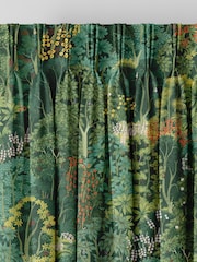 Graham & Brown Emerald Green New Eden Made to Measure 100% Cotton Curtains - Image 2 of 8