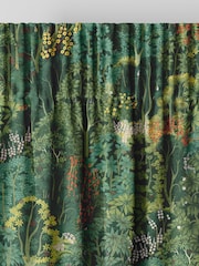 Graham & Brown Emerald Green New Eden Made to Measure 100% Cotton Curtains - Image 5 of 8