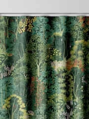 Graham & Brown Emerald Green New Eden Made to Measure 100% Cotton Curtains - Image 7 of 8