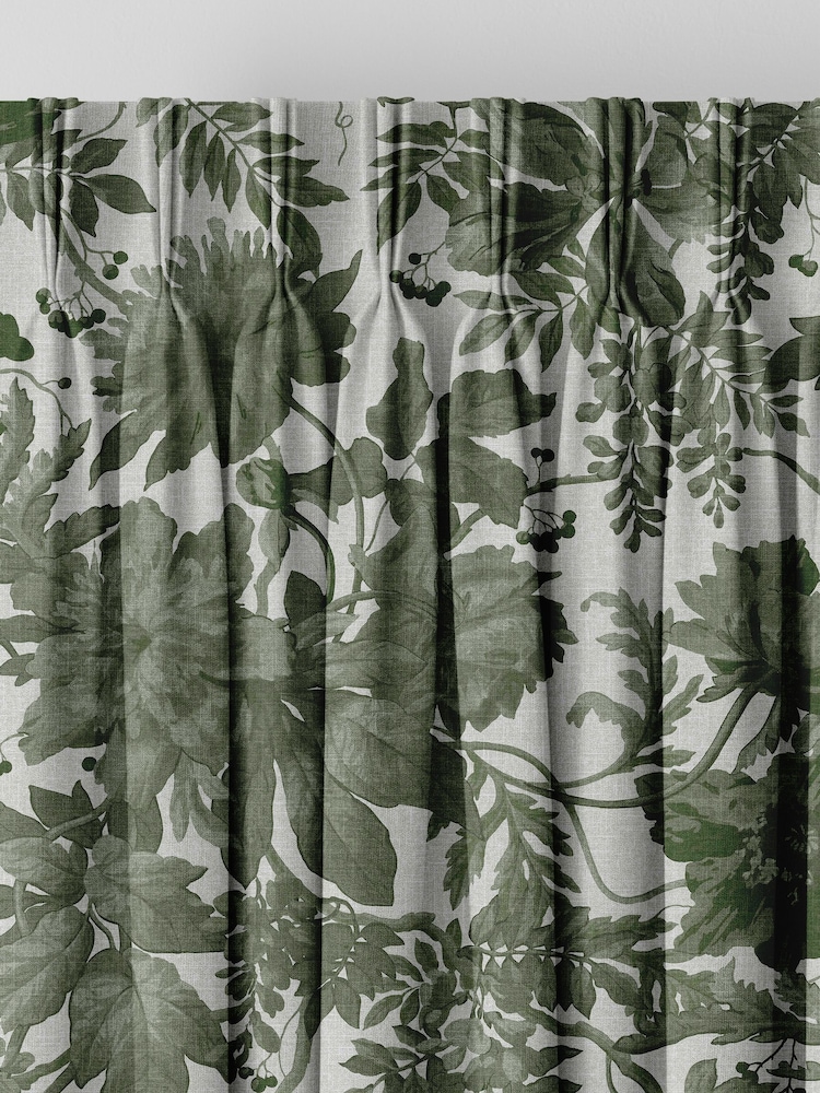 Graham & Brown Sage Green Enzia Made to Measure Curtains - Image 2 of 8