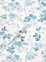 Laura Ashley Blue Yewland 10M Wallpaper - Image 2 of 4