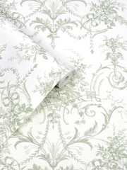Laura Ashley Green Tuilieries 10M Wallpaper - Image 2 of 4