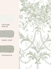 Laura Ashley Green Tuilieries 10M Wallpaper - Image 4 of 4
