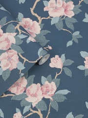 Laura Ashley Blue Maya 10M Wallpaper - Image 2 of 4
