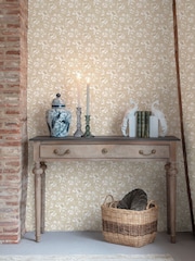 Laura Ashley Yellow Tamara 10M Wallpaper - Image 1 of 4