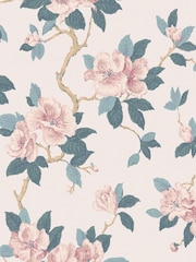 Laura Ashley Cream Maya 10M Wallpaper - Image 3 of 4