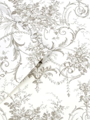 Laura Ashley Grey Tuilieries 10M Wallpaper - Image 2 of 4