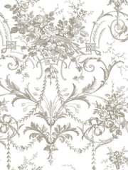 Laura Ashley Grey Tuilieries 10M Wallpaper - Image 3 of 4
