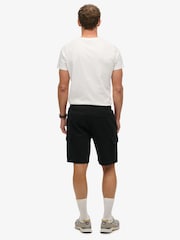 Superdry Black Tech Logo Cargo Shorts - Image 4 of 7