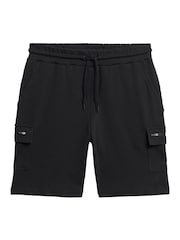 Superdry Black Tech Logo Cargo Shorts - Image 6 of 7