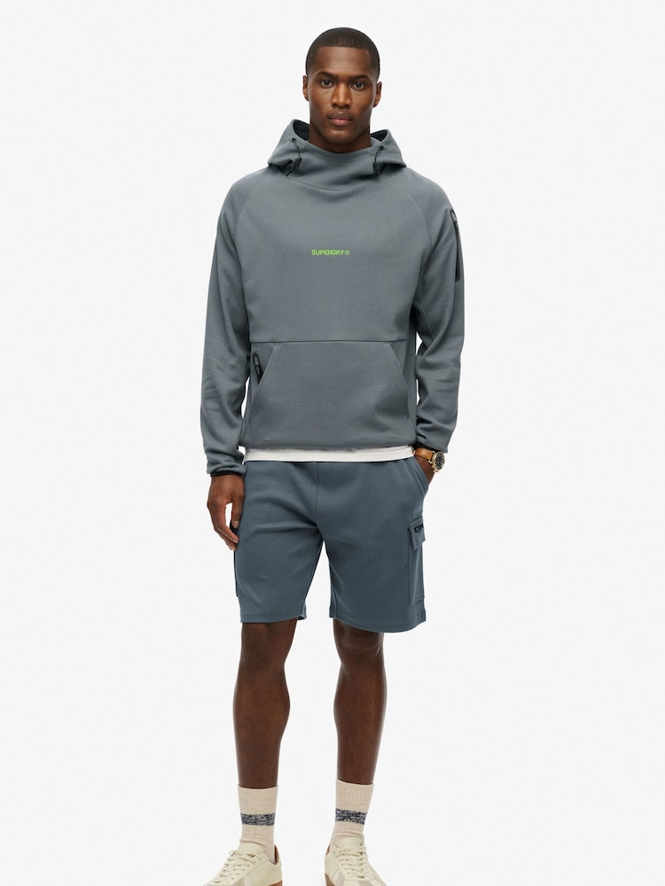 Superdry Blue Tech Logo Cargo Shorts - Image 2 of 7