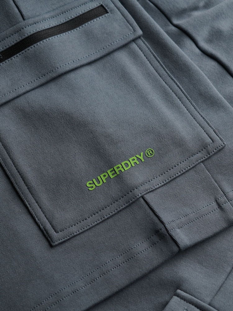 Superdry Blue Tech Logo Cargo Shorts - Image 7 of 7