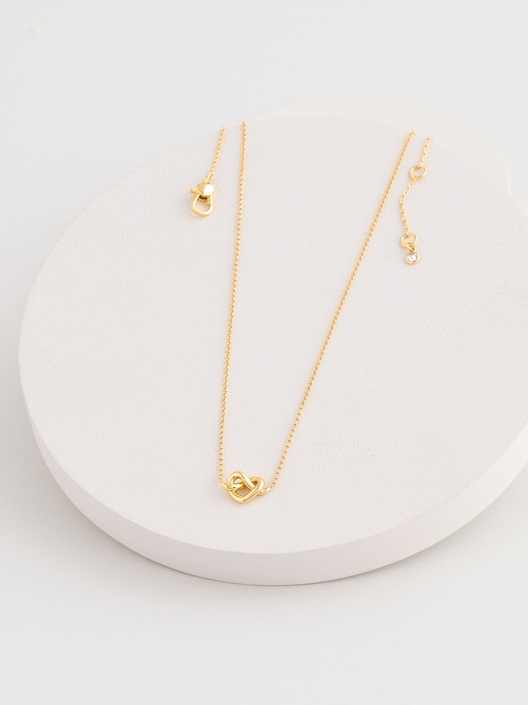 kate spade new york Gold Tone Loves Me Knot Mini Necklace - Image 1 of 2