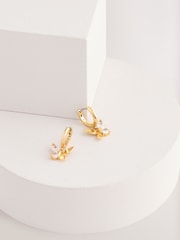 kate spade new york Gold Tone Butterfly Huggie Earrings - Image 2 of 4