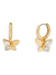 kate spade new york Gold Tone Butterfly Huggie Earrings - Image 3 of 4