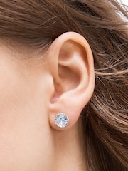 kate spade new york Silver Tone Round Cubic Zirconia Stud Earrings - Image 1 of 2