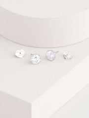 kate spade new york Silver Tone Round Cubic Zirconia Stud Earrings - Image 2 of 2