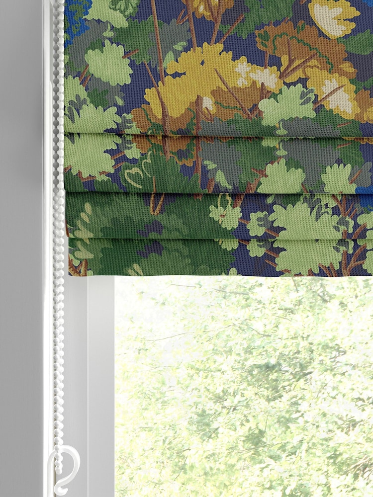 Graham & Brown Midnight Blue Folklore Tree Made to Measure 100% Cotton Roman Blind - Image 2 of 5
