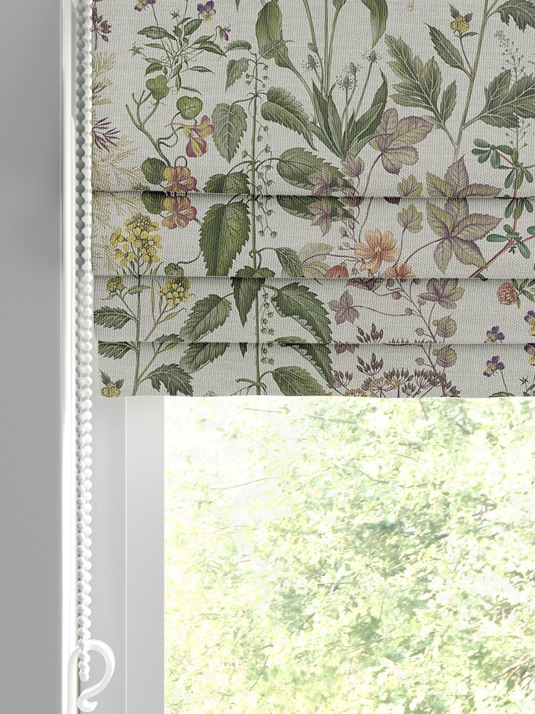 Graham & Brown Sage Green Edulis Made to Measure 100% Cotton Roman Blind - Image 2 of 5