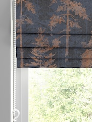 Graham & Brown Bark Blue Norse Forest Made to Measure 100% Cotton Roman Blind - Image 2 of 5